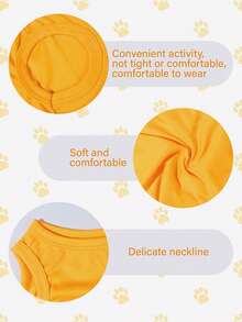 3pcs Polyester Solid Color Vest, Colorful Combination Anti-Flea, Reduce Shedding, Insulation & Breathable For Indoor & Outdoor Cats And Dogs - Multicolor - View 3