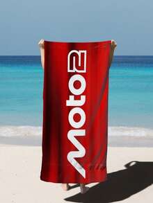 1pc Motorcycle Racing Pattern Beach Towel - A Quick-Drying Microfiber Towel Perfect For The Beach, Beach Vacations, Swimming, Camping, And Summer-Themed Parties. This Versatile Towel Is Ideal For Both Indoor And Outdoor Sports, Making It The Perfect Holiday Gift. - Red 2 - View 5