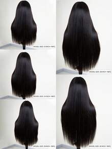 Tinashe Pull & Go 无胶直发 13*6 全蕾丝前额假发，即戴即用，真人发假发，Remy 真人发假发，预先拔毛漂白发结，预剪透明蕾丝闭合假发，180% 密度，万圣节服装，女士万圣节美甲，Plancha Para Cabello 无胶假发，真人发万圣节妆容，角色扮演，仙女发型，婚礼美人鱼黑色假发，美发用品 - SNatural - 查看 7