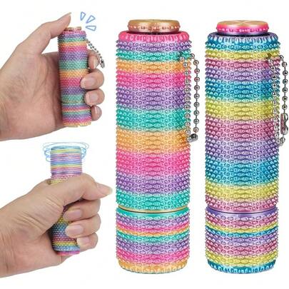 Rainbow-Patterned Portable Multi-Functional Tool For Enhancing Mood.A Textured Companion For Adult Professionals.A Unique Gift From A Friend.Very Suitable For Work, Study, Gatherings, And Commuting