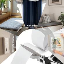 118 Inch Double-Sided Tape, High Viscosity Nano Double-Sided Tape, Adheres Items Without Leaving Marks, Non-Damaging To Walls, Strong Adhesive, Safer Than Hooks, Washable Double-Sided Tape, Reusable Waterproof Double-Sided Tape, Suitable For Multiple Scenarios, Washable Super-Strong Double-Sided Tape, Decorative Strips, Can Be Cut To Size - White - View 7