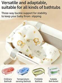 1pc Baby Bath Mat - Newborn Bath Rack Bathtub Net Hammock, Adjustable Comfortable Non-Slip, 3-Point Infant Shower Net, Suitable For Bathtub, Sink, Bath Rack, Perfect Gift For Baby Shower - 1pc Baby Bath Mat - View 9