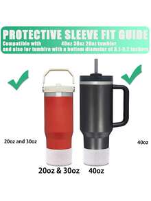 Ống bọc cốc silicon bóng bảo vệ, phù hợp với cốc giữ nhiệt 20-40 oz và chai 12-24 oz, giảm vết lõm, bảo vệ đáy cốc, phù hợp với nhiều loại đáy chai/ly hơn, vật dụng thiết yếu cho mùa tựu trường. - Nhiều màu - Xem 4