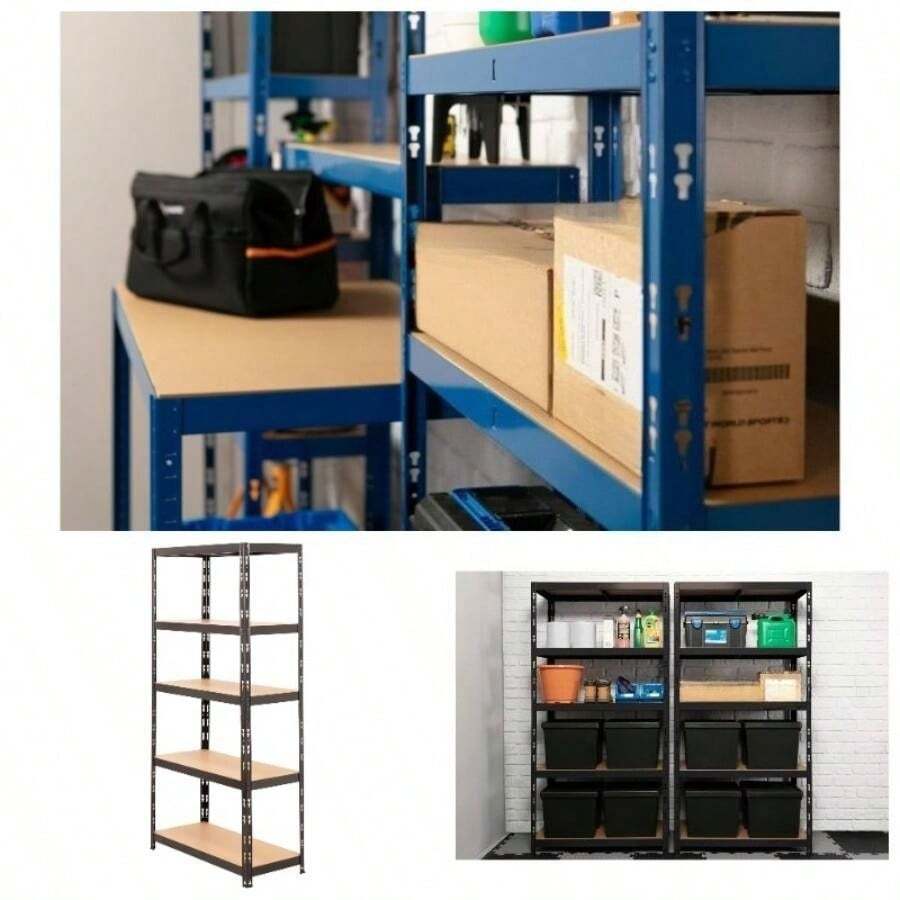 Garage Storage Racks - Matt Black + 1780H X 900W X 400D mm + 1 - View 1