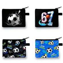 New Stylish Wallet, Cute Cartoon Football/Basketball Print Wallet, Suitable For Men, Women, Students, Children - Multicolor - View 2