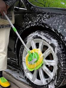 1 件装超细纤维 48 英寸长柄洗车拖把 - 适用于轿车、卡车、SUV、房车、船只的无刮痕精细清洁 - 含雪尼尔除尘垫 - A - 查看 5