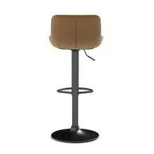 Swivel Dining Room Bar Stool, Velvet, Height Adjustable - 棕色 - 查看 5
