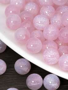 50颗梦幻春夏星空亮片树脂圆珠散珠，手工DIY串珠手链材料 - 彩色 - 查看 8