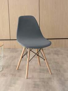 1件/2件装纯色天鹅绒椅套，弹性椅套，北欧风格梳妆凳套，耐磨防刮，家居装饰，纯色，靠背套，座垫套，适用于酒店、家庭、餐厅 - 灰色 - 查看 4