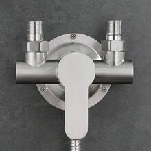 ZhdnBhnos Shower Faucet Control Valve, Wall Mount Single Handle Shower Mixer Valve, Bath Mixer Bathroom Water Tap Kit, Stainless Steel Exposed Shower Faucet With Switch For Cold And Hot Water (Kilopascal, 1600) - Variant,1 - View 4