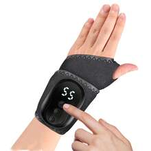 1个腕部按摩器，3档热敷按摩腕部按摩器，电动护腕，热敷手腕带，1800mAh可充电电池 - 灰色 - 查看 11