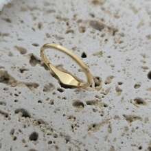 1pc Personalized Letter Ring, 14K Gold Thin Ring, 925 Stamp, Customized Name Ring For Her, Couple Gift, Mother's Day Gift, Jewelry For Mom, Birthday Gift, Stackable Rings - Multicolor - View 8