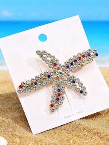 3pcs Vintage Faux Pearl Starfish Hair Clips, Fashion Hair Accessories For Women And Girls Daily Wear,Travel,Birthday - Multicolor - View 3