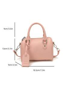 Túi xách nữ, túi đeo chéo hình gối, túi đeo chéo màu hồng thanh lịch tối giản. - Hồng - Xem 9