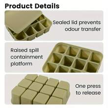 Silicone 12-Cube Ice Tray With Lid With Anti Odor Design Durable Cube Of Ice Tray Kitchen Tool Accessory For Summer Picnics Roostertail Mold Summer Beach Cooler Travel Essentials Cruise Equipment Vacation Stuff Kitchen Picnic Must Haves Camping - Multicolor - View 4