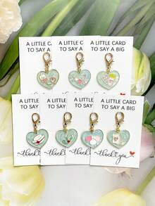 1 Set Nurse Medical Series Party Keychain Gift Pack - Includes Thank You Card, Stethoscope, Nurse Cap, Syringe, Dot And Heart Design Keychain, Simple Classic Style, Car Hanging Pendant, Gift For Nurses And Doctors - Suitable For Nurse/Doctor Graduation, Retirement, Medical Theme Events Gifts For Mother, Father, Graduation, And Teacher - Multicolor - View 10