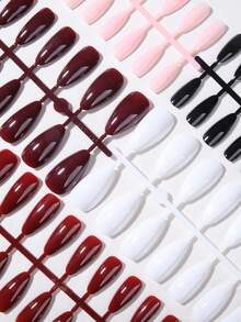 150 móng giả acrylic hình hạnh nhân (5 màu), trắng, đỏ tía, đen và hồng. Những bộ móng giả dán này mang thiết kế kiểu Pháp tối giản, rất phù hợp với móng acrylic hình hạnh nhân. Thích hợp cho phụ nữ sử dụng hàng ngày khi đi làm và dự tiệc. - Nhiều màu - Xem 5