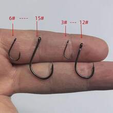 Bộ dụng cụ câu cá 102 món (101 lưỡi câu cỡ 3-12# + 1 dụng cụ mài lưỡi câu) - màu đen - Xem 5