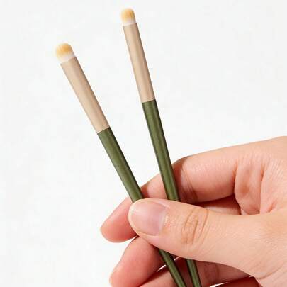 2支/1支装高品质可重复使用唇刷，合成纤维刷毛，易于清洁，防晕染，唇部涂抹器，多功能唇刷工具，遮瑕刷，便携旅行约会化妆工具，适合化妆新手，女性日常必备化妆单品