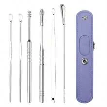 Ear Cleaner Set Earpick Ear Wax Remover Ear Spoon Curette Ear Cleaning Spiral Earpick Easy Earwax Removal Ear Cleaner Kit Gadget - 粉色 - 查看 10