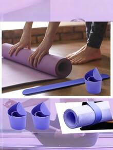 1pc Silicone Yoga Mat Strap Portable Elastic Yoga Mat Binding Strap Fixing Strap Fitness Sports Yoga Accessories - Multicolor - View 3