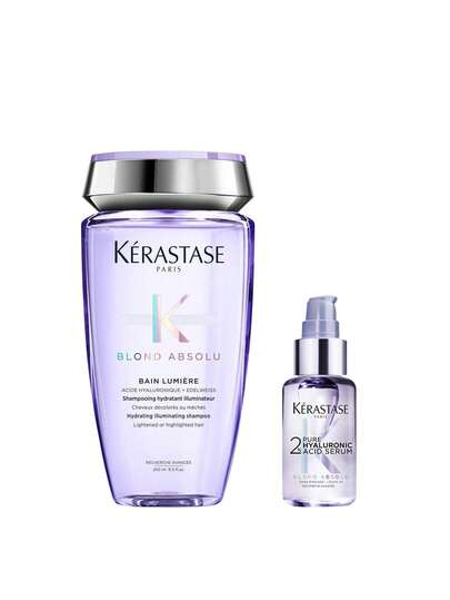 Kérastase [Bundle] Blond Absolu 2% Pure Hyaluronic Acid Scalp & Hair Serum 50 Ml + Bain Ultra-Violet Purple Shampoo 250 Ml