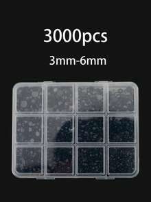 10,000-12,000pcs Colorful Crystal Rhinestone Set, 3mm Mixed Size Resin Gems, Suitable For Crafting, DIY, Cup, Shoes Decoration - 3mm-6mm - View 11
