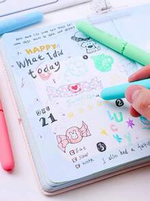 9-Color Erasable Gel Pen Set, Colorful Painting Markers 0.6mm Egg-Shaped Thermal Erasable Pens For Writing & Note Taking - Color Erasable Gel Pen Set - View 4