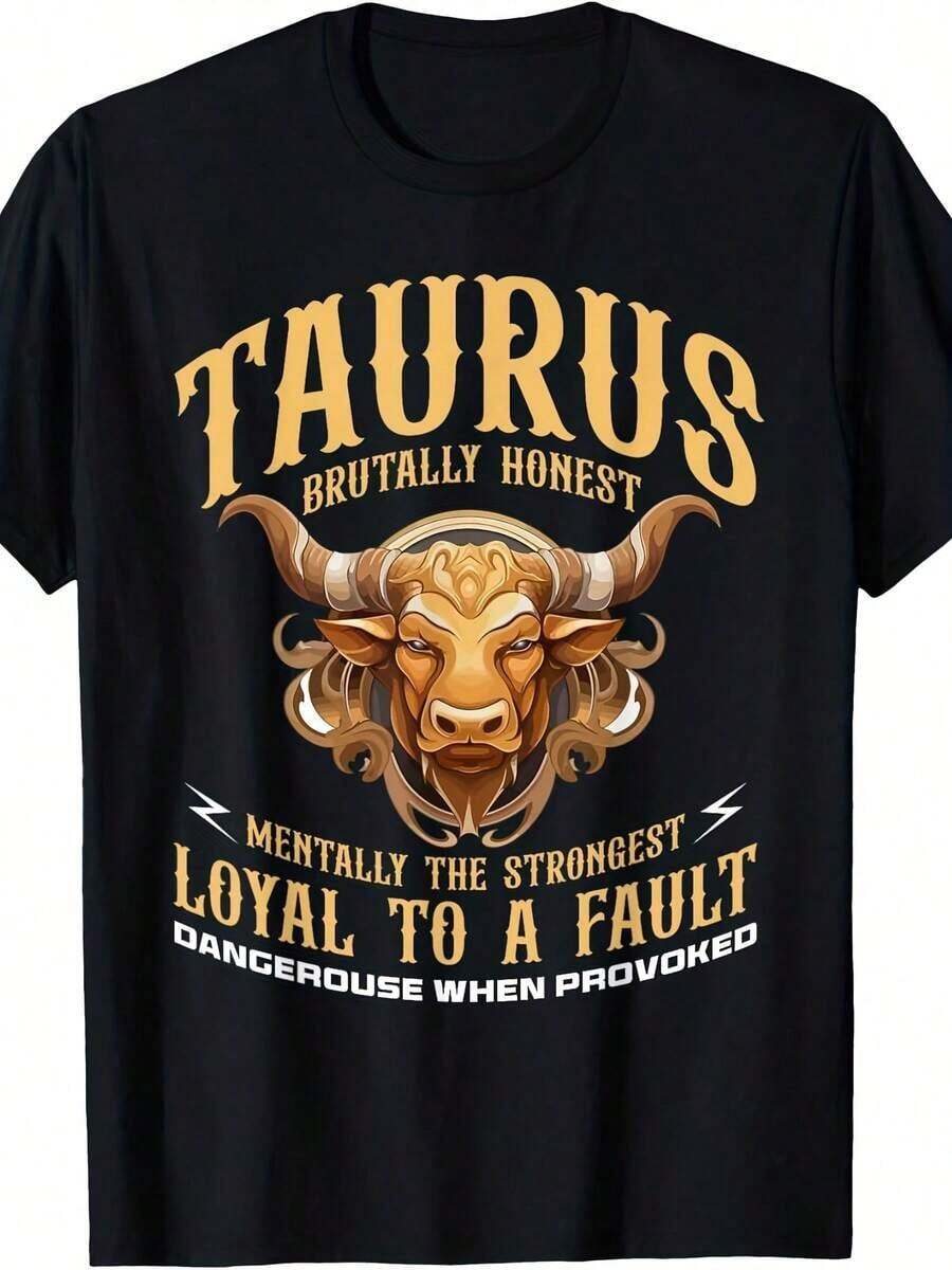 Camiseta con el Signo del Horóscopo Zodíaco Tauro - Café integral - Ver 1