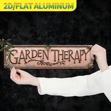 1pc 2D Flat Vintage Humorous Rusty "GARDEN Relax" Retro Aluminum Metal Wall Plaque - Countryside Vintage Decor Sign For Living Room, Outdoor Enthusiasts Gift, Home, Kitchen, Office, Cafe, Bathroom, Bar - Multipurpose Wall Art, Vintage Home Decor, Cafe Decoration, Retro Design, Weathered Finish, Classic Style, Rustic Aluminum Wall Art Entryway Long Plaque - 3.94x15.75 Inches - A - View 5