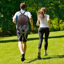 Basketball Bag 14.5* 19.5inch  Sports Single-Ball Bag, Drawstring Mesh Backpack, Used For Carrying Football, Volleyball, Baseball, Rugby, And Other Single-Piece Outdoor Sports Equipment - Black - View 5