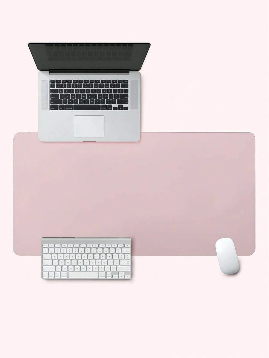Mousepad extra grande, bloco de anotações, tapete para mesa de escritório, couro PU impermeável + veludo antiderrapante 90 x 43 cm (rosa), vários tamanhos disponíveis, tapete para mesa gamer, protetor de mesa, várias cores, escritório, estudante, estilo princesa rosa, rosa, azul celeste, mesa de estudo, tapete para mesa comprida, tapete decorativo para casa, resistente a arranhões, tapete de couro antirreflexo para mesa de centro, protetor de laptop - Tapete de mesa - Ver 1