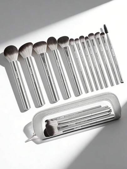MAANGE Bộ cọ trang điểm chuyên nghiệp mềm mại 13 món kèm túi đựng, bao gồm cọ má hồng, cọ nền, cọ phấn phủ, cọ phấn mắt, cọ mascara, cọ tán màu, cọ tạo khối, cọ highlight, cọ kẻ lông mày, cọ che khuyết điểm. Bộ cọ trang điểm du lịch, quà tặng cho phụ nữ và bé gái, dụng cụ trang điểm cho mẹ.