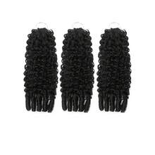 Rambut Rajut Manusia Keriting Burma, Ekstensi Rambut Rajut Manusia Keriting Burma, Dapat Digunakan Kembali, Tidak Terlihat, Tanpa Simpul, Bundel Rambut Rajut Manusia 18 Inci, Hitam Alami - Natural Black - View 13