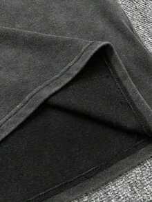 Oversized Distressed Gray Sleeveless Tank Top, Loose Fit Vintage Washed Style, Wide Shoulder Cut, Casual Summer Versatiletank Tops, Summer Tops, Camisas Para Hombre - 黑色 - 查看 11