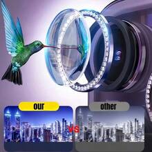 9H高清钢化玻璃镜头保护膜，防刮全屏摄像头盖，紫色钻石金属镜头盖，兼容三星Galaxy A17、S25、S25Edge、S24FE、S25Ultra、S25Plus、A16、A26、A36、A56、A55、A15、A35、A25、A05、A05S、A24、A34、A5、S24Ultra、S24、S24Plus、S22Ultra、S23Ultra、S23Plus、S23，以及 17 Pro Max、16、16 Pro、16 Plus、15 Pro Max、15、14 - 紫色 - 查看 5