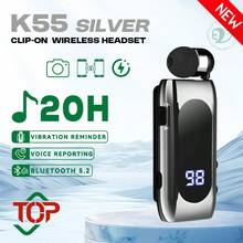 KZ K55 夹式商务蓝牙 5.2 耳机，20 小时通话/音乐播放时间，LED 数字显示屏，降噪无线耳机 - 彩色 - 查看 15