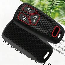 Bao đựng chìa khóa xe hơi bằng silicon mềm cao cấp dành cho Audi Q5 Q7 TT A4 B9 A5 A6 8S 8W 4M S4 S5 S7 TTS TFSI RS - đen - Xem 4