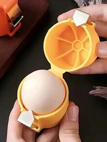 2pcs Egg Shell Opener, Cracker And Peeler - Ergonomic Plastic Egg Separator For Raw And Hard Boiled Eggs, Vibrant Pink/Orange/Yellow Kitchen Tool For Cooking And Baking, Practical Kitchenware, Easy To Clean, Great For Valentine's Day Or Mother's Day Gift - Multicolor - View 2