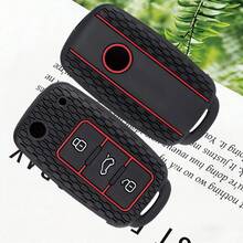 Ốp bảo vệ chìa khóa xe hơi mới, hot năm 2025 dành cho Polo Passat B5 Golf 4 5 6 MK5 MK6 Eos Bora Beetle TSI, vỏ silicon mới. - đen - Xem 2