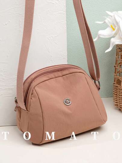 1pc Casual Style Women's Crossbody Bag, Multi-Layer Solid Color Women's Shoulder Bag, Adjustable Strap, Suitable For Daily Use. College Style Bag For Female Students, Suitable For Young Women - Outings, Shopping, Classroom, Dates, Women's Gifts, Office, Work, Travel
