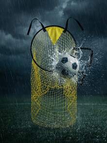 Football Goal Net Professional Free Kick Target Net Portable Football Shooting Practice Equipment With Target Pouch Training Aid For Adults Fits Most Standard Goals Easy-To-Attach Improves Accuracy Soccer Training Equipment Football Accessories - Multicolor - View 6