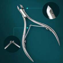 Bassion Nail Clippers Manicure Tools Stainless Steel Cuticle Trimmer Precise Nail Care - Silver - View 3