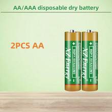 AA/AAA 高功率长寿命 1.5V 碳锌一次性电池 - 适用于玩具、遥控器、键盘/鼠标、手电筒、剃须刀 - 查看 14