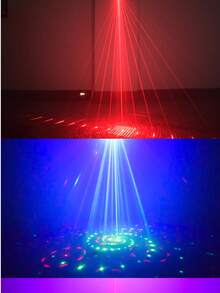 3-In-1 Stage Light DJ Disco Lighting Effect UV Laser Light RGB Sound-Activated Strobe Light With Remote Control, Suitable For Indoor Holiday Birthday Home Party Karaoke Bar KTV Bar Dance Party Wedding Celebration Party Decoration Light - USB Charging Device - View 4