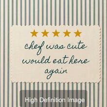 1pc Framed/Unframed Chef Was Cute Would Eat Here Again Funny Quote Canvas Poster Blue Striped Cottage Kitchen Wall Art Print Minimalist Dining Room Decor Vintage Painting For Apartment,Living Room,Modern Home Decoration - A - View 6