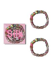 2个/盒，100%纯桑蚕丝印花发圈。优雅亲肤，质感高级，粉色礼盒包装。 - 彩色 - 查看 23