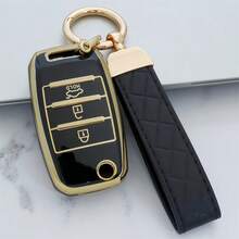 Ốp bảo vệ chìa khóa xe TPU cho Kia Rio, Ceed, Sportage, Sorento, Niro, K3, Carens, Cadenza, Carnival, Optima - Vỏ chìa khóa điều khiển từ xa dạng gập - 3 nút - Xem 3