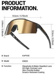KAPVOE 1 Pair Sports Glasses, Square Flat-Top TR90 Frame Goggles, Windproof Dustproof, Unisex, Suitable For All Seasons And Beach Sports - Multicolor - View 4