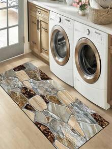 1pc Diatomaceous Earth Kitchen Floor Mat, Multi-Color 3D Faux Stone Texture, 3.5mm Three-Layer Thickened Cuttable, Absorbent Non-Slip, Kitchen Bathroom Entryway Hallway Outdoor Whole House Carpet - Multicolor - View 10